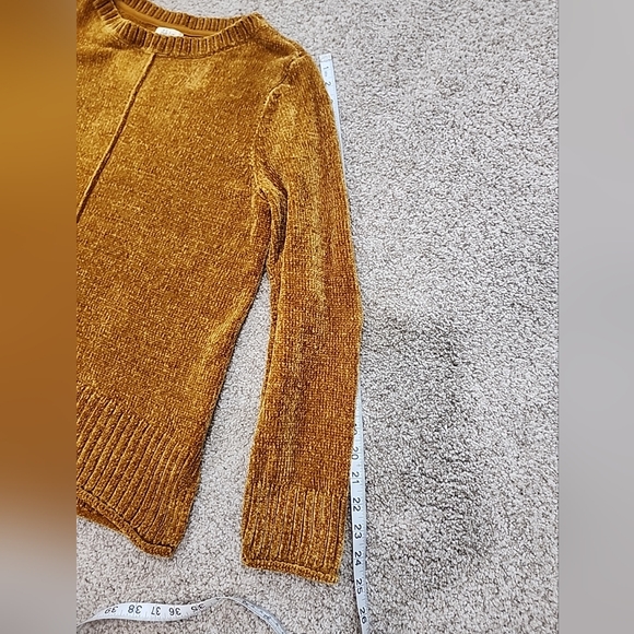 Style & Co Medium Gold/brown Long Sleeve 100% Polyester Sweater - Picture 7 of 8